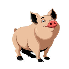 Vector illustration of a pig