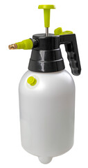Pneumatic flower sprayer on isolated background.