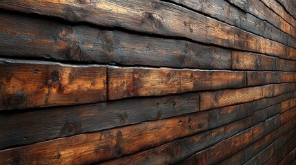 Darkly Stained Reclaimed Wood Wall Texture