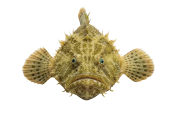 Unique fish with distinctive features swimming in a clear aquatic environment, capturing attention with its unusual appearance