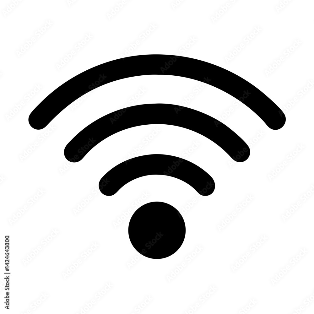 Poster wifi signal icon wireless internet connection hotspot network symbol vector illustration design