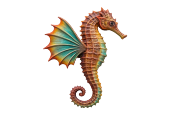 Colorful seahorse decoration for marine-themed design or ocean-inspired projects