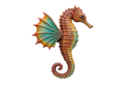 Colorful seahorse decoration for marine-themed design or ocean-inspired projects
