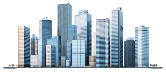 PNG Layers of office buildings architecture skyscraper cityscape.