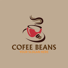 coffee shop and coffee beans store logo