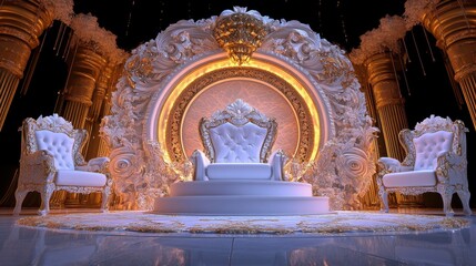 Fototapeta premium Ornate Throne Stage Set