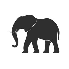 Fototapeta premium silhouette of an elephant in a minimalist design 