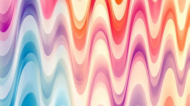 soft rainbow zigzag pattern, seamless background, pastel tones, minimalistic vibe, playful feel, gentle curves, smooth flow