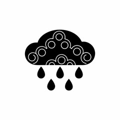 creative details Rain Cloud Icon vector Illustration