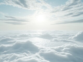 Celestial Cloudscape: A Serene Aerial View of Heavenlike Clouds