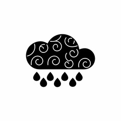 creative details Rain Cloud Icon vector Illustration