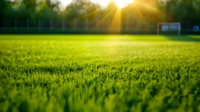 bright lime green grass texture, smooth and even, sports training field, seamless background, vibrant tones, fresh and lively atmosphere