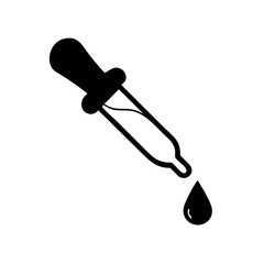 chemical dropper icon, chemical dropper silhouette vector illustration-simple silhouette illustration of chemical dropper, perfect for chemical dropper logos and icons