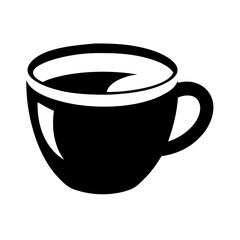 coffee cup icon, coffee cup silhouette vector illustration-simple silhouette illustration of coffee cup, perfect for coffee cup logos and icons