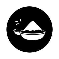 color powder holi icon, color powder holi silhouette vector illustration-simple silhouette illustration of color powder holi, perfect for color powder holi logos and icons