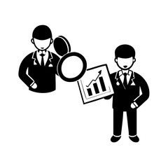 competitor analysis icon, competitor analysis silhouette vector illustration-simple silhouette illustration of competitor analysis, perfect for competitor analysis logos and icons