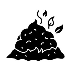 compost pile icon, compost pile silhouette vector illustration-simple silhouette illustration of compost pile, perfect for compost pile logos and icons
