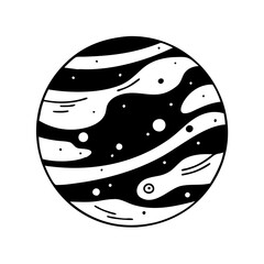 exoplanet icon, exoplanet silhouette vector illustration-simple silhouette illustration of exoplanet, perfect for exoplanet logos and icons