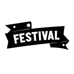 Obraz premium festival banner icon, festival banner silhouette vector illustration-simple silhouette illustration of festival banner, perfect for festival banner logos and icons