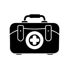 first aid kit icon, first aid kit silhouette vector illustration-simple silhouette illustration of first aid kit, perfect for first aid kit logos and icons