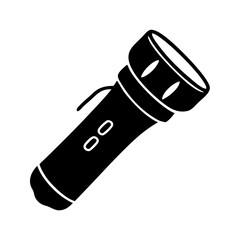 flashlight icon, flashlight silhouette vector illustration-simple silhouette illustration of flashlight, perfect for flashlight logos and icons