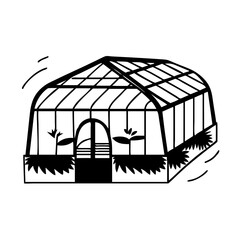 greenhouse icon, greenhouse silhouette vector illustration-simple silhouette illustration of greenhouse, perfect for greenhouse logos and icons