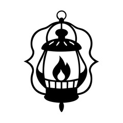 lantern icon, lantern silhouette vector illustration-simple silhouette illustration of lantern, perfect for lantern logos and icons