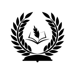 literary award icon, literary award silhouette vector illustration-simple silhouette illustration of literary award, perfect for literary award logos and icons