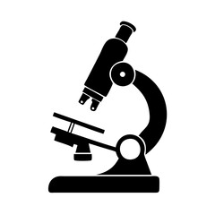 microscope icon, microscope silhouette vector illustration-simple silhouette illustration of microscope, perfect for microscope logos and icons