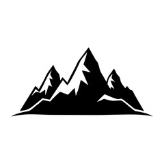 mountain icon, mountain silhouette vector illustration-simple silhouette illustration of mountain, perfect for mountain logos and icons