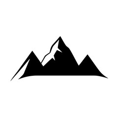 mountain icon, mountain silhouette vector illustration-simple silhouette illustration of mountain, perfect for mountain logos and icons
