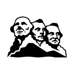 mount rushmore icon, mount rushmore silhouette vector illustration-simple silhouette illustration of mount rushmore, perfect for mount rushmore logos and icons