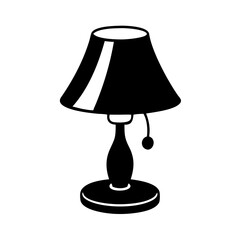 night lamp icon, night lamp silhouette vector illustration-simple silhouette illustration of night lamp, perfect for night lamp logos and icons