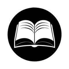 open book icon, open book silhouette vector illustration-simple silhouette illustration of open book, perfect for open book logos and icons