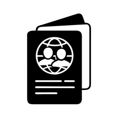 passport icon, passport silhouette vector illustration-simple silhouette illustration of passport, perfect for passport logos and icons
