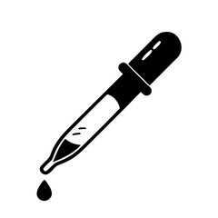 pipette icon, pipette silhouette vector illustration-simple silhouette illustration of pipette, perfect for pipette logos and icons