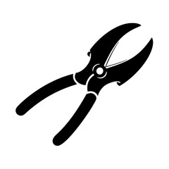 pruning shears icon, pruning shears silhouette vector illustration-simple silhouette illustration of pruning shears, perfect for pruning shears logos and icons