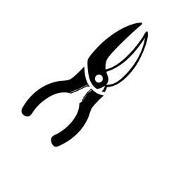 pruning shears icon, pruning shears silhouette vector illustration-simple silhouette illustration of pruning shears, perfect for pruning shears logos and icons