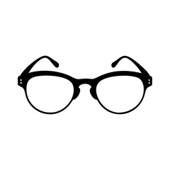 reading glasses icon, reading glasses silhouette vector illustration-simple silhouette illustration of reading glasses, perfect for reading glasses logos and icons