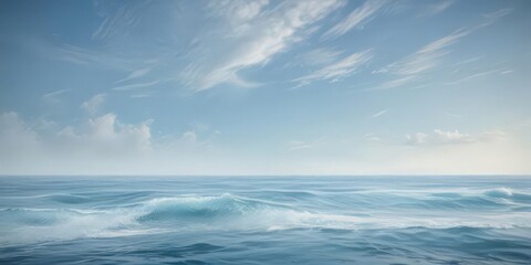 Obraz premium Serene light blue watercolor wash, textured ocean feel , water, palette