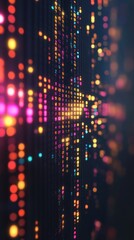 Abstract Digital Data Stream: A vibrant visualization of digital information flow, showcasing colorful binary code and data points in motion.