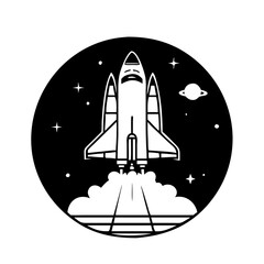 Obraz premium space shuttle icon, space shuttle silhouette vector illustration-simple silhouette illustration of space shuttle, perfect for space shuttle logos and icons