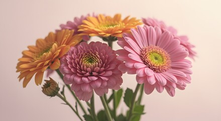 Bouquet of Beautiful Mimosa Flowers on Soft Background