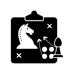 strategy board icon, strategy board silhouette vector illustration-simple silhouette illustration of strategy board, perfect for strategy board logos and icons