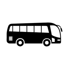 tour bus icon, tour bus silhouette vector illustration-simple silhouette illustration of tour bus, perfect for tour bus logos and icons