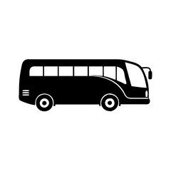 tour bus icon, tour bus silhouette vector illustration-simple silhouette illustration of tour bus, perfect for tour bus logos and icons