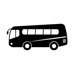 tour bus icon, tour bus silhouette vector illustration-simple silhouette illustration of tour bus, perfect for tour bus logos and icons