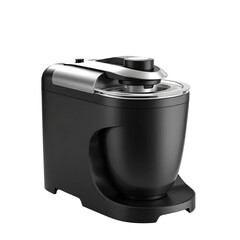 Black Ice Cream Maker – Modern Frozen Dessert Appliance PNG Isolated on Transparent Background