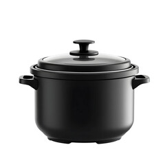 Black Electric Pressure Cooker – Modern Kitchen Appliance PNG Isolated on Transparent Background