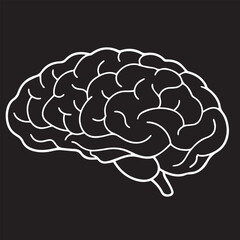 Human brain in vector art